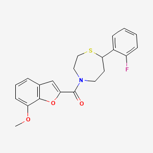 (7-(2-Fluorophenyl)-1,4-thiazepan-4-yl)(7-methoxybenzofuran-2-yl)methanone