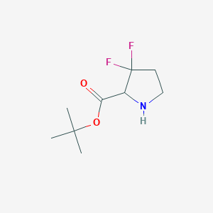 molecular formula C9H15F2NO2 B2731878 Tert-butyl 3,3-difluoropyrrolidine-2-carboxylate CAS No. 2248266-69-3