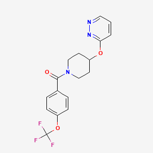 B2731880 (4-(Pyridazin-3-yloxy)piperidin-1-yl)(4-(trifluoromethoxy)phenyl)methanone CAS No. 1797128-46-1
