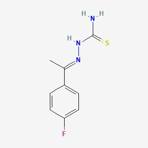 molecular formula C9H10FN3S B2731882 [(E)-1-(4-fluorophenyl)ethylideneamino]thiourea CAS No. 1489265-29-3; 78-82-0