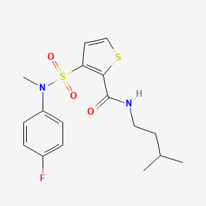 3-[(4-fluorophenyl)(methyl)sulfamoyl]-N-(3-methylbutyl)thiophene-2-carboxamide