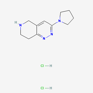 1-{5H,6H,7H,8H-pyrido[4,3-c]pyridazin-3-yl}pyrrolidine dihydrochloride