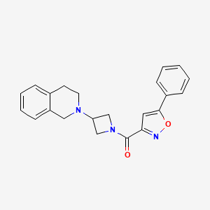 (3-(3,4-dihydroisoquinolin-2(1H)-yl)azetidin-1-yl)(5-phenylisoxazol-3-yl)methanone