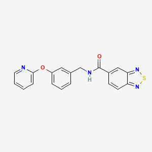 molecular formula C19H14N4O2S B2731899 N-(3-(吡啶-2-氧基)苄基)苯并[c][1,2,5]噻二唑-5-甲酰胺 CAS No. 1706406-14-5