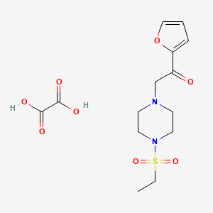 molecular formula C14H20N2O8S B2731902 2-(4-(Ethylsulfonyl)piperazin-1-yl)-1-(furan-2-yl)ethanone oxalate CAS No. 1351615-99-0