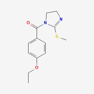 molecular formula C13H16N2O2S B2731903 (4-ethoxyphenyl)(2-(methylthio)-4,5-dihydro-1H-imidazol-1-yl)methanone CAS No. 851863-11-1