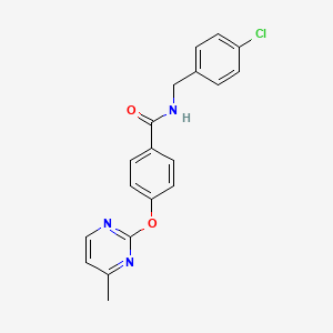 molecular formula C19H16ClN3O2 B2731906 N-(4-chlorobenzyl)-4-((4-methylpyrimidin-2-yl)oxy)benzamide CAS No. 1334376-01-0