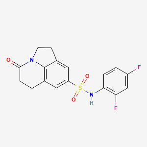 molecular formula C17H14F2N2O3S B2731911 N-(2,4-二氟苯基)-4-氧代-2,4,5,6-四氢-1H-吡咯并[3,2,1-ij]喹啉-8-磺酰胺 CAS No. 898462-74-3