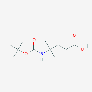3,4-Dimethyl-4-[(2-methylpropan-2-yl)oxycarbonylamino]pentanoic acid