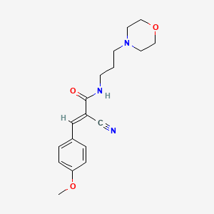 (E)-2-cyano-3-(4-methoxyphenyl)-N-(3-morpholin-4-ylpropyl)prop-2-enamide
