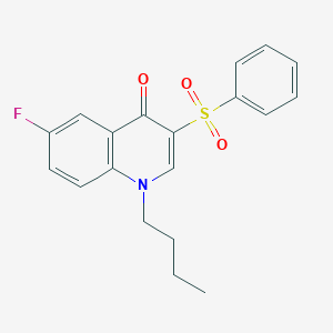 molecular formula C19H18FNO3S B2731918 1-butyl-6-fluoro-3-(phenylsulfonyl)quinolin-4(1H)-one CAS No. 899214-22-3