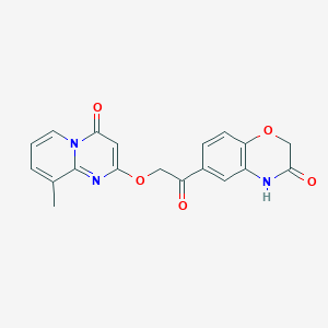 6-(2-((9-methyl-4-oxo-4H-pyrido[1,2-a]pyrimidin-2-yl)oxy)acetyl)-2H-benzo[b][1,4]oxazin-3(4H)-one