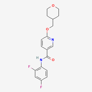 N-(2,4-difluorophenyl)-6-((tetrahydro-2H-pyran-4-yl)methoxy)nicotinamide