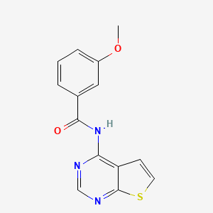 3-methoxy-N-(thieno[2,3-d]pyrimidin-4-yl)benzamide