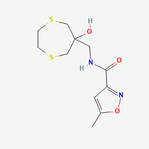 N-[(6-Hydroxy-1,4-dithiepan-6-yl)methyl]-5-methyl-1,2-oxazole-3-carboxamide