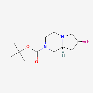 molecular formula C12H21FN2O2 B2731959 Tert-butyl (7S,8aS)-7-fluoro-3,4,6,7,8,8a-hexahydro-1H-pyrrolo[1,2-a]pyrazine-2-carboxylate CAS No. 2223077-79-8