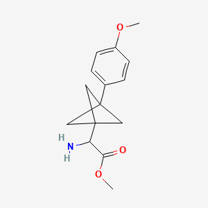 Methyl 2-amino-2-[3-(4-methoxyphenyl)-1-bicyclo[1.1.1]pentanyl]acetate