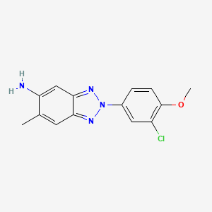 molecular formula C14H13ClN4O B2731972 2-(3-chloro-4-methoxyphenyl)-6-methyl-2H-1,2,3-benzotriazol-5-amine CAS No. 356085-76-2