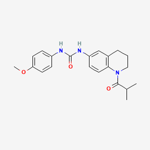 molecular formula C21H25N3O3 B2731973 1-(1-异丁酰-1,2,3,4-四氢喹啉-6-基)-3-(4-甲氧基苯基)脲 CAS No. 1203163-62-5