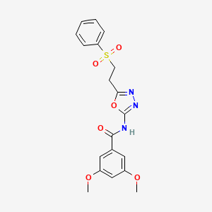 3,5-dimethoxy-N-(5-(2-(phenylsulfonyl)ethyl)-1,3,4-oxadiazol-2-yl)benzamide