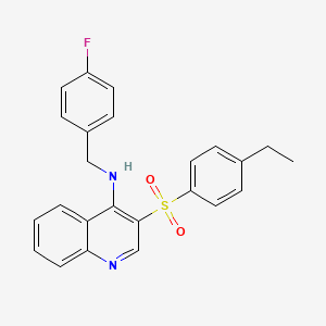 3-(4-ethylphenyl)sulfonyl-N-[(4-fluorophenyl)methyl]quinolin-4-amine