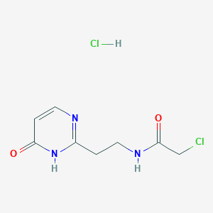2-Chloro-N-[2-(6-oxo-1H-pyrimidin-2-yl)ethyl]acetamide;hydrochloride