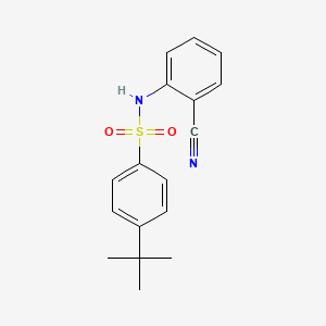 molecular formula C17H18N2O2S B2731989 4-tert-butyl-N-(2-cyanophenyl)benzenesulfonamide CAS No. 943006-93-7