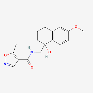 molecular formula C17H20N2O4 B2731990 N-((1-hydroxy-6-methoxy-1,2,3,4-tetrahydronaphthalen-1-yl)methyl)-5-methylisoxazole-4-carboxamide CAS No. 1903765-24-1