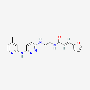 molecular formula C19H20N6O2 B2732001 (E)-3-(furan-2-yl)-N-(2-((6-((4-methylpyridin-2-yl)amino)pyridazin-3-yl)amino)ethyl)acrylamide CAS No. 1251711-36-0