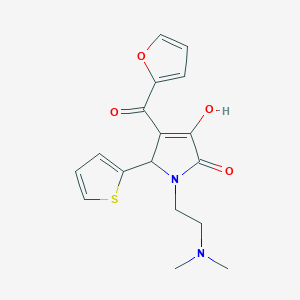 1-(2-(dimethylamino)ethyl)-4-(furan-2-carbonyl)-3-hydroxy-5-(thiophen-2-yl)-1H-pyrrol-2(5H)-one