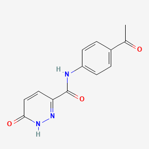 molecular formula C13H11N3O3 B2732007 N-(4-乙酰苯基)-6-氧代-1H-吡啶并[3,4-d]嘧啶-3-甲酰胺 CAS No. 900001-79-8