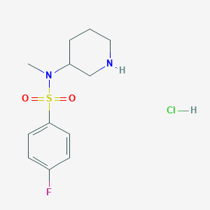 4-Fluoro-N-methyl-N-(piperidin-3-yl)benzenesulfonamide hydrochloride