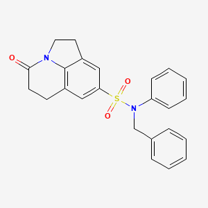 N-benzyl-4-oxo-N-phenyl-2,4,5,6-tetrahydro-1H-pyrrolo[3,2,1-ij]quinoline-8-sulfonamide