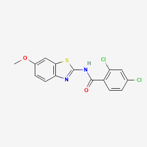 molecular formula C15H10Cl2N2O2S B2732027 2,4-dichloro-N-(6-methoxy-1,3-benzothiazol-2-yl)benzamide CAS No. 312591-80-3