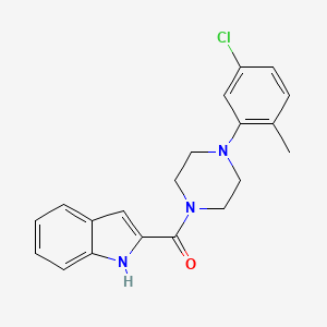 molecular formula C20H20ClN3O B2732029 [4-(5-氯-2-甲基苯基)哌嗪-1-基]-(1H-吲哚-2-基)甲酮 CAS No. 1027535-73-4