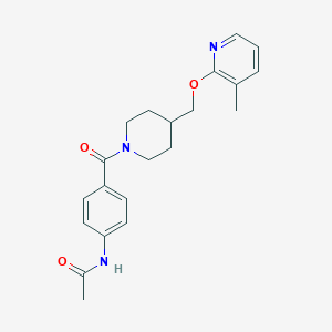 N-[4-[4-[(3-Methylpyridin-2-yl)oxymethyl]piperidine-1-carbonyl]phenyl]acetamide