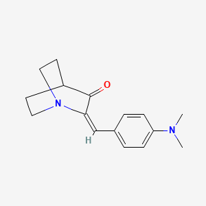 molecular formula C16H20N2O B2732034 2-{[4-(Dimethylamino)phenyl]methylene}-3-quinuclidinone CAS No. 112611-39-9