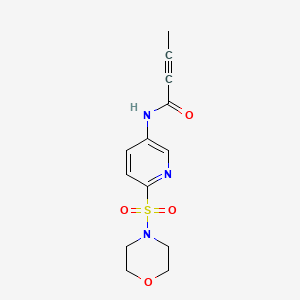 molecular formula C13H15N3O4S B2732035 N-(6-(吗啉磺酰基)吡啶-3-基)丁-2-炔酰胺 CAS No. 2189500-09-0