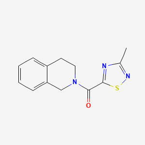 molecular formula C13H13N3OS B2732038 (3,4-dihydroisoquinolin-2(1H)-yl)(3-methyl-1,2,4-thiadiazol-5-yl)methanone CAS No. 1448137-07-2