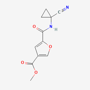 molecular formula C11H10N2O4 B2732040 Methyl 5-[(1-cyanocyclopropyl)carbamoyl]furan-3-carboxylate CAS No. 1797295-72-7