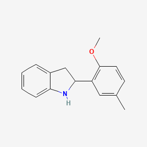 molecular formula C16H17NO B2732042 2-(2-methoxy-5-methylphenyl)-2,3-dihydro-1H-indole CAS No. 595548-94-0