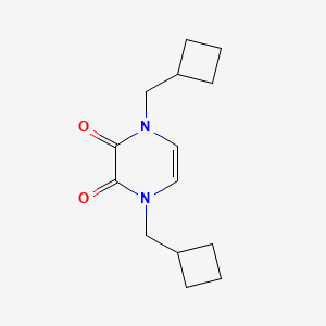 molecular formula C14H20N2O2 B2732057 1,4-Bis(cyclobutylmethyl)pyrazine-2,3-dione CAS No. 2380145-39-9