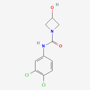 molecular formula C10H10Cl2N2O2 B2732082 N-(3,4-二氯苯基)-3-羟基吖嗪-1-甲酰胺 CAS No. 1341781-04-1