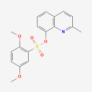 molecular formula C18H17NO5S B2732084 2-Methyl-8-quinolyl 2,5-dimethoxybenzenesulfonate CAS No. 332021-80-4