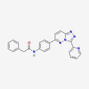 molecular formula C24H18N6O B2732091 2-phenyl-N-(4-(3-(pyridin-2-yl)-[1,2,4]triazolo[4,3-b]pyridazin-6-yl)phenyl)acetamide CAS No. 891101-56-7