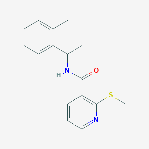 molecular formula C16H18N2OS B2732096 N-[1-(2-methylphenyl)ethyl]-2-(methylsulfanyl)pyridine-3-carboxamide CAS No. 150062-99-0