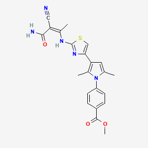Methyl 4-[3-[2-[[(Z)-4-amino-3-cyano-4-oxobut-2-en-2-yl]amino]-1,3-thiazol-4-yl]-2,5-dimethylpyrrol-1-yl]benzoate