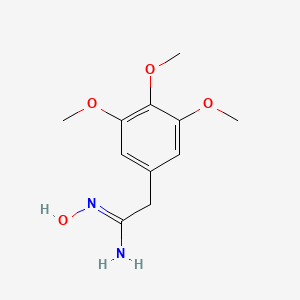 molecular formula C11H16N2O4 B2732100 N'-hydroxy-2-(3,4,5-trimethoxyphenyl)ethanimidamide CAS No. 885966-33-6