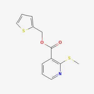 molecular formula C12H11NO2S2 B2732102 (Thiophen-2-yl)methyl 2-(methylsulfanyl)pyridine-3-carboxylate CAS No. 1376384-11-0