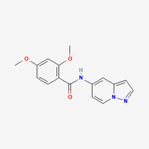 molecular formula C16H15N3O3 B2732106 2,4-dimethoxy-N-(pyrazolo[1,5-a]pyridin-5-yl)benzamide CAS No. 2034546-71-7